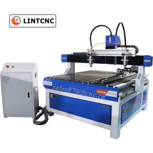 9012 1212 1218 CNC Router Multi Head 2 Spindle 4 Axis 3D Wooden WorkMachine with 2.2KW Spindle