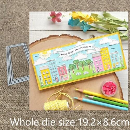 New Design Craft Metal stencil mold Cutting Dies rectangle frame decoration scrapbook die cuts Album Paper Card Craft Embossing