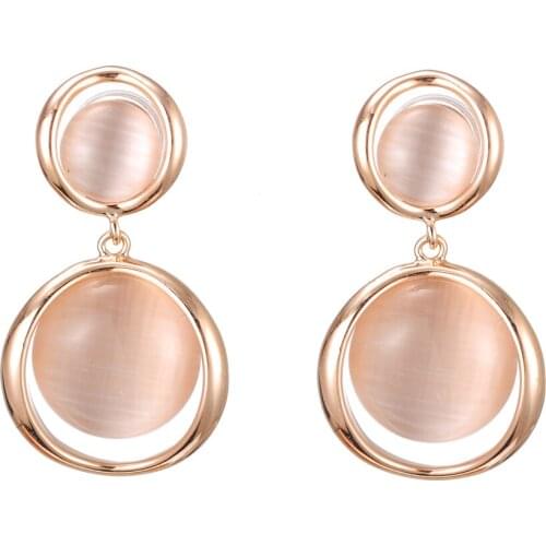 KIVN Womens Fashion Jewelry Geometric Drop Dangle Cats Eye Stone Earrings Birthday Christmas Annversary Gifts