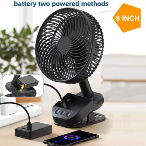 Stroller Clip On Fan Portable Fans Battery Operated Mini Ventilador Grow Tent Fan Oscillating Desk Fan With Clip on For Baby