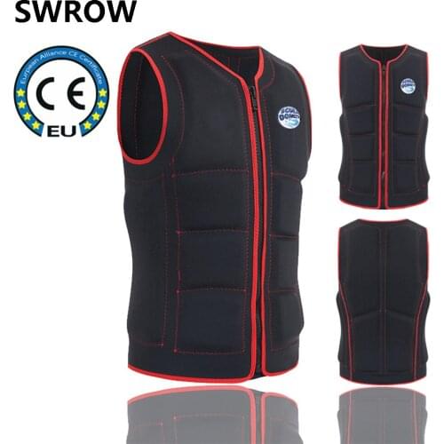 Neoprene life jacket adult life vest water sports fishing vest portable foldable kayak rowing swimming surfing rafting vest