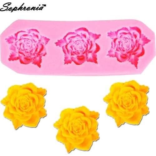 10pcs/set M086 DIY Flower 3 3D Silicone Mold Chocolate Candy Fondant Cake Decorating Tools 10pcs