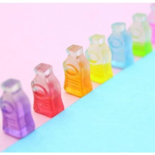 20Pcs Resin Kawaii Flatback Colorful Simulation Drinking Embellishments Cabochon Scrapbooking Accessories For Decoration B