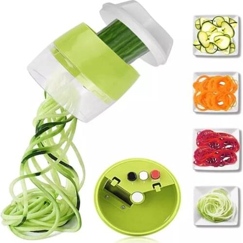 4 in 1 Handheld Vegetable Spiralizer Fruit Slicer Adjustable Spiral Grater Cutter Zucchini Noodle Spaghetti Maker Spiral Slicer