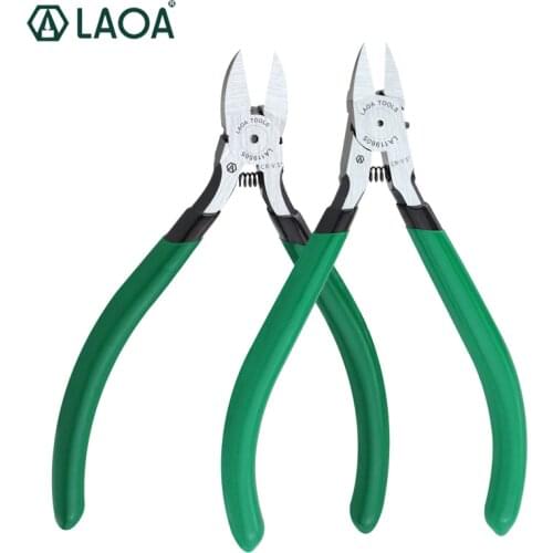 LAOA 5 Inch Electrical Scissors Cr-V Diagonal Pliers Iron Wire Copper Wire Cutters With Labor-saved Spring