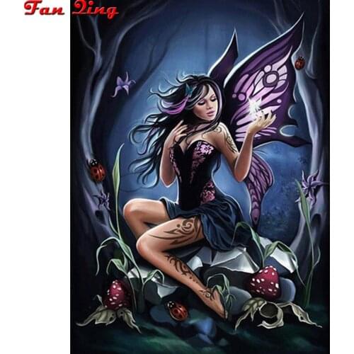 5D DIY Diamond Painting Full Square/Round Drill butterfly fairy Embroidery Cross Stitch gift Home Decor