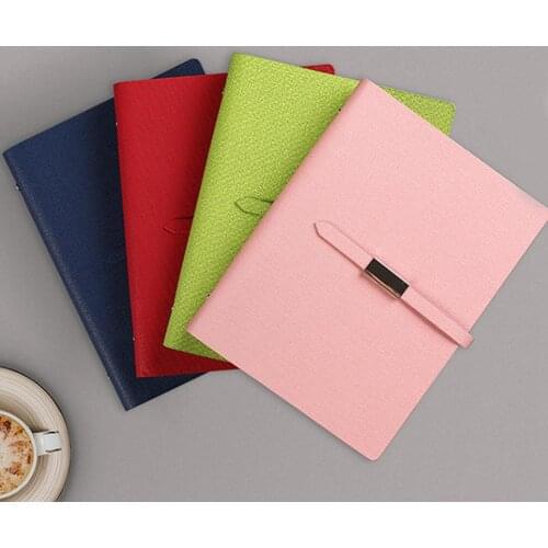 A5 6-Ring Binder Writing Journal Faux Leather Cover Notebook Travel Diary Gift