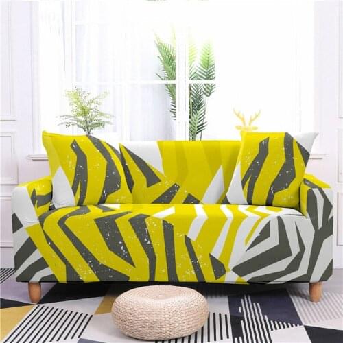Modern Luxury 3D Geometry Print Stretch Sofa Seat Cover Sofa Cover Slipcover for Living Room Elastic Sofa Cover 1/2/3/4 Seater