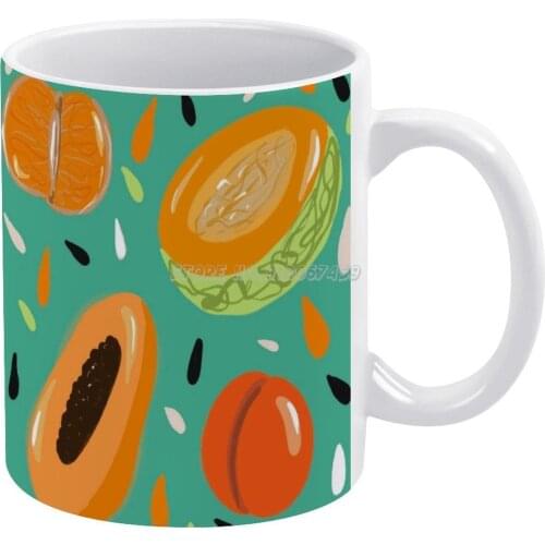 Fruity Coffee Mugs Throw Cushion Cover Creative Decoration for Home Sofa Multi-size Fruit