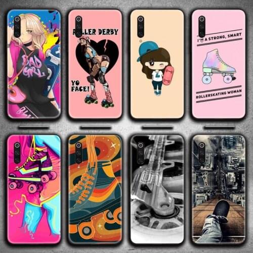 Roller skates skating girl Phone Case for Xiaomi Mi Note 10 Lite Mi 9T Pro xiaomi 10 10 CC9 Pro