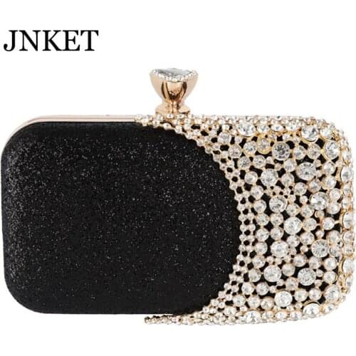 JNKET New Women Evening Bags Party Clutch Bags Female Banquet Bag Handbag Chain Shoulder Bag