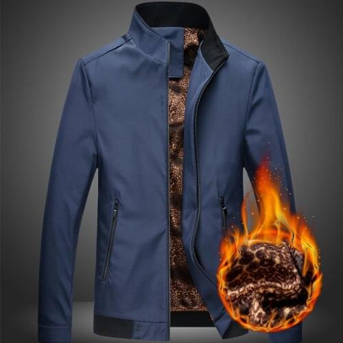 New Mens Casual 2020 Plus Warm Coat Stand Collar Brand Clothing Comfortable Jackets Male Velvet Thickening 1854