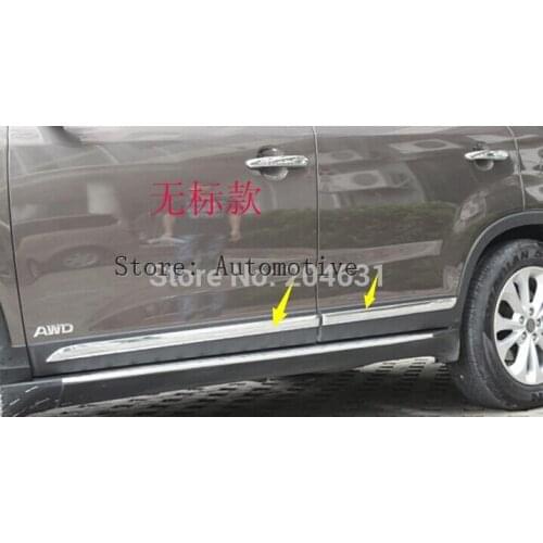 ABS chrome body side door molding trim 4pcs/set for KIA Sorento 2013 2014