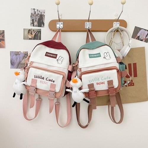 2021 New Fashion Mini Backpack Women Kawaii Backpack for Teenage Girls Multi-Function Small School Bagpack Ladies Travle Bag