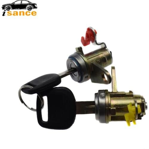 New Door Lock Cylinder Keys Set For Toyota Corolla & Geo Prizm 1.8L 1993 1994 1995 1996 1997 69051-12360 69052-12360 69051-12340