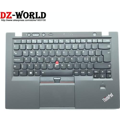 New Upper Case with Swiss Backlit Keyboard Touchpad for Lenovo Thinkpad X1 Carbon 1st Backlight Teclado Palmrest C Cover 00HT027