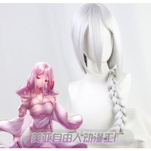 Hot Anime So I'm a Spider, So What Kumoko Cosplay Wig White Hair Halloween Christmas Fancy Party For Carnival Comic Show