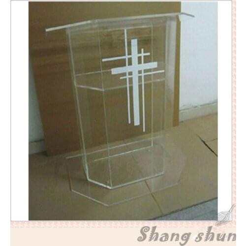 Plexiglass Cheap Pulpit, Acrylic Lectern/Podium Rostrum/Pulpit Acrylic Dais Clear Acrylic Church Podium Stand plexiglass