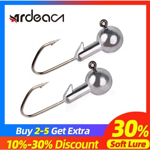 ARDEA 7g/11g/15g/19g/22g crank jig head hook fishing hook lead jig lure dard bait soft worm jig hook for fishing