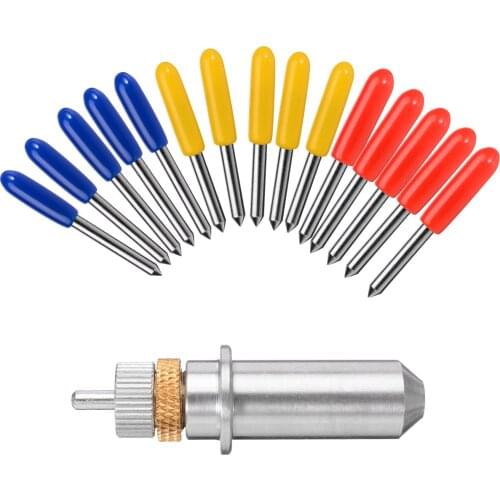 15pcs/Set Aluminum Alloy Cutting Plotter Holder + 30/45/60 Degree Cutter Blades For Roland Vinyl Cutter Mayitr