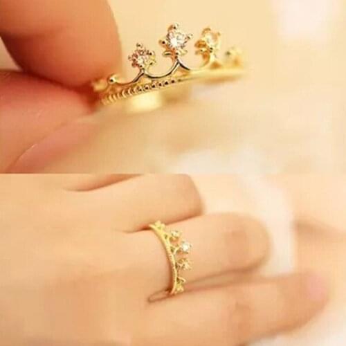 Rx085 New Fashion Bohemia Crystal alloy Crown Flower Ring Women Wedding party gift Jewelry