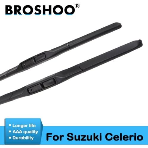 BROSHOO Auto Windscreen Wiper Blades Clean The Windshield For Suzuki Celerio 2014 2015 2016 2017 2018 Fit Standard Hook Arm