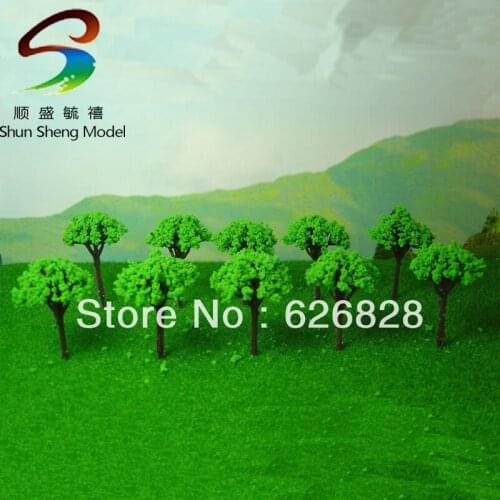 Shunshengmodel Scale Model Plastic Green Model Tree Code TA-40 : height 4cm scale 1/500-1/200