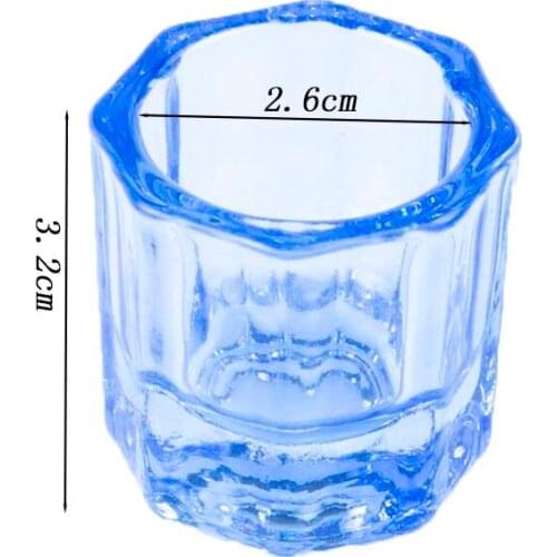 Glass Dappen Dishes Tiny Mixing Bowls for Dental,Dental Octagonal Cup 10 pc
