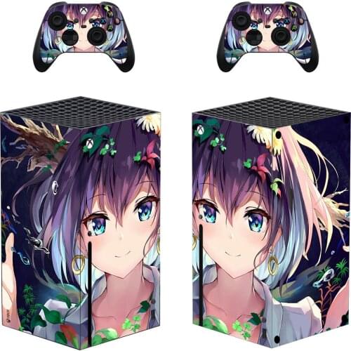 Lovely Girl Style Xbox Series X Skin Sticker for Console & 2 Controllers Decal Vinyl Protective Skins Style 1