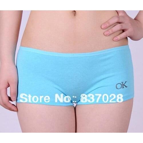 Free shipping womens panties full cotton ladies pants printing briefs cute boyshort underwear 5pcs/lot 86568