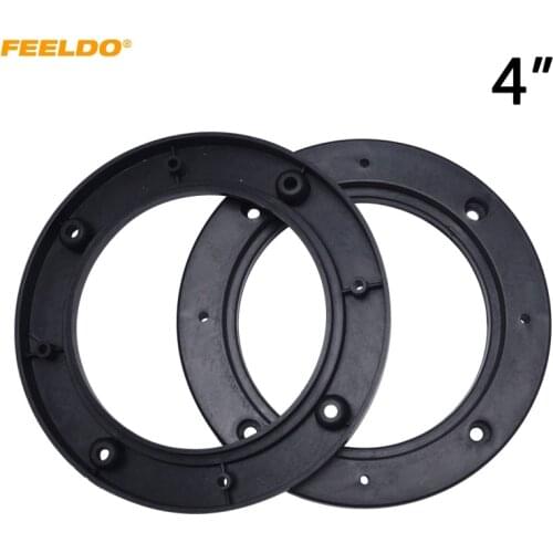 FEELDO 1pair 4"Universal Car Stereo Audio Solid Speaker Spacer Adapter Hold Refitting Mat for All Cars Anti-Slip Mat