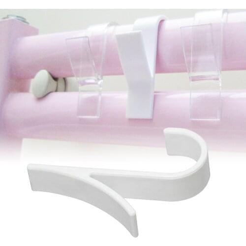 100pcs Heated Towel Hanger High Quality White Clear Rail Tubular Radiator Bath Hook Holder Wet Towel Underwear Drying Hooks 3