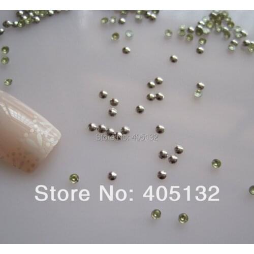 1 Bag OD-100-Silver Free Shipping 3D 2mm Silver Half-ball Metal Stud Shiny Nail Decoration