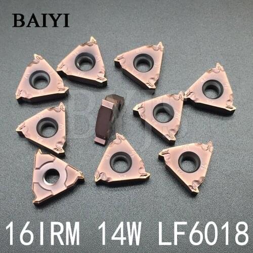 10pcs 16IRM 14 W LF6018 tungsten carbide plates for turning tools Thread turning tool for stainless steel