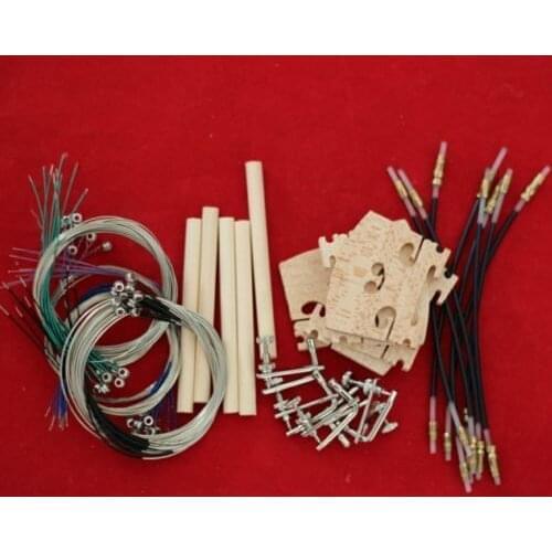 10 Pcs Maple Wood 4/4 Violin Bridge 10 Pcs Soundpost10 Tail Gut12 Fine Tuner Parts Violino Accessories