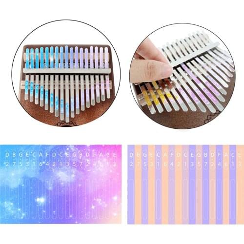 2pcs/set Kalimba Thumb Scale Note Key Sticker Accs For Beginner Learner