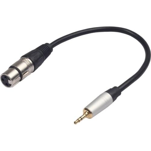 2pcs/Lot Audio 3.5mm Plug To XLR 3pin Female Microphone Audio Cable For Mixer Microphones Speakers Computer Cellphone