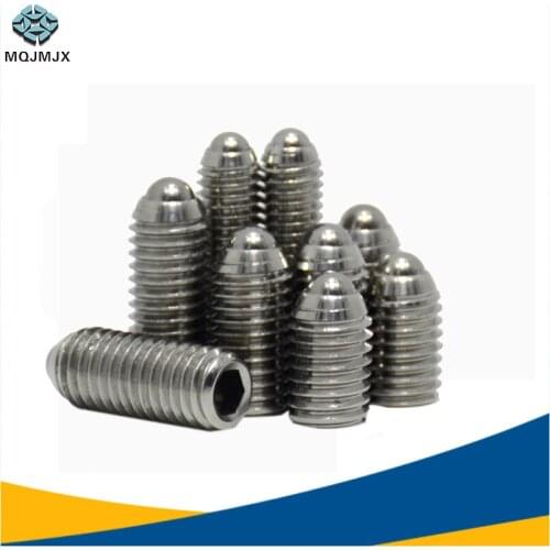 5pcs Ball Plungers Stainless Steel positioning bead Screw inner hexagon bead screw M3-M16 Length 6-40mm