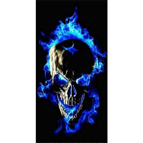 5d diamond painting skull icon full square / round embroidery landscape canvas art diamond mosaic decoration