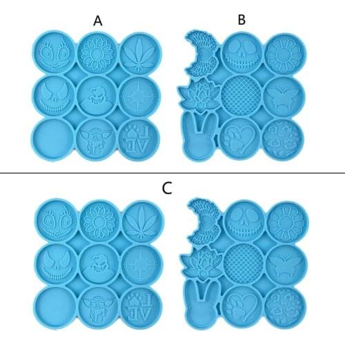 97QE Mobile Phone Grip Epoxy Resin Mold DIY Phone Socket Decoration Silicone Mould
