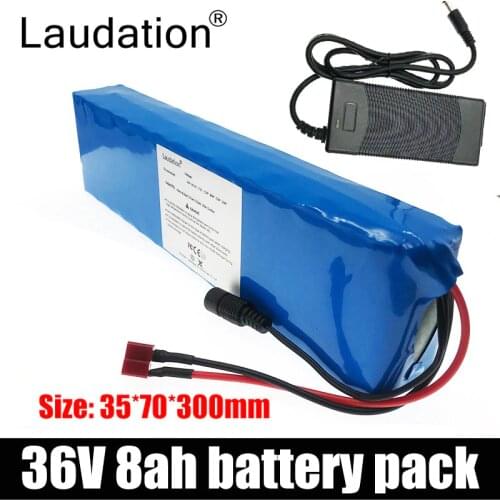 Laudation 36V Battery 36V 8ah Electric Bicycle 18650 Battery Pack 10S3P 500W High Power And Capacity Motorcycle Scooter With BMS