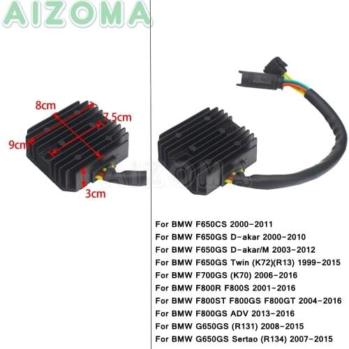 Aluminum Voltage Regulator Rectifier For BMW G650GS F650CS F650GS Twin/K72/R13 1999-2016 F700GS F800S F800R F800ST F800GT F800GS