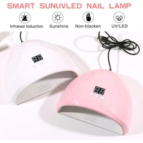 36W 7 Colos Nail Dryer Machine LED Nails Lamp Intelligent Induction Portable Phototherapy Lamp For Drying UV Nails Gel Polish
