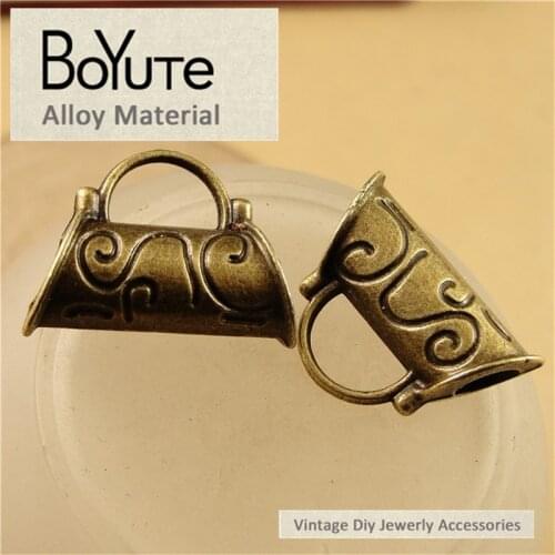 BoYuTe (50 Pieces/Lot) 15*20MM Antique Bronze Plated Zinc Alloy Diy Loose Beads for Women Jewelry Accessories