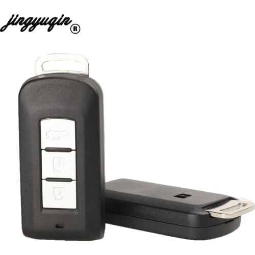 Jingyuqin 10p Smart Remote Car Key Shell Case For Mitsubishi Outlander 2016 Lancer 10 Pajero Sport EX ASX Colt Grandis L200