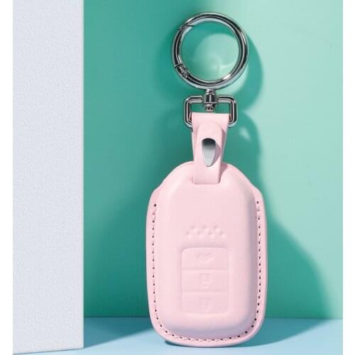 Crazy Smith Genuine Leather Car Key Cover Wallet Holder for Honda French First Layer Cowhide High Quality The Best Gift