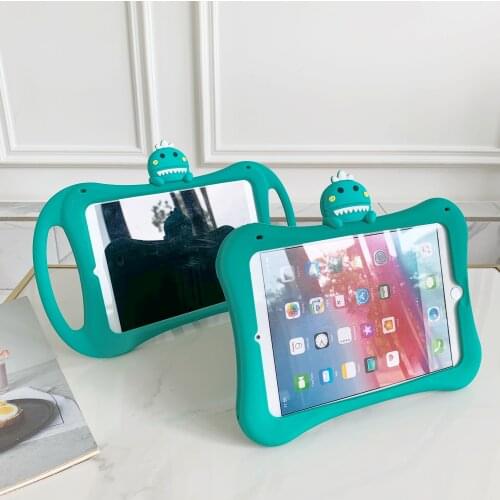 For IPad 5 6 Air 1 2 Mini 12345 Ipad 7th 10.2 Pro 10.5 11 Inch Funda Handle Silicone Tablet Protect Shell Stand Case+Straps+Pen