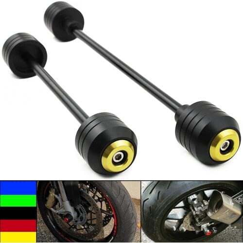 For KAWASAKI NINJA ZX10R ZX-10R 2004 2005 2006 2007 Front Rear Wheel Slider Fork Axle Crash Protector Pad Swing Arm POM New