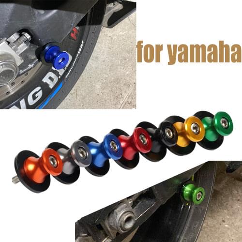 2pcs 6mm Motorcycle CNC Swingarm Slider Spools stand screws For Yamaha YZF R1 R6 R6S MT09 MT-09 FZ6 FZ8 FZ1 XJR 1300