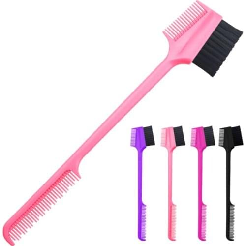Double Sided Edge Control Hair Comb Styling Eyebrow Combing Hairdressing Brush